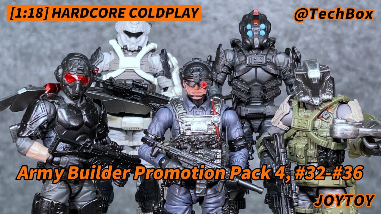 Joytoy Hardcore Coldplay, Army Builder Promotion Pack 4, #32-#36, 1/18 scale action figure