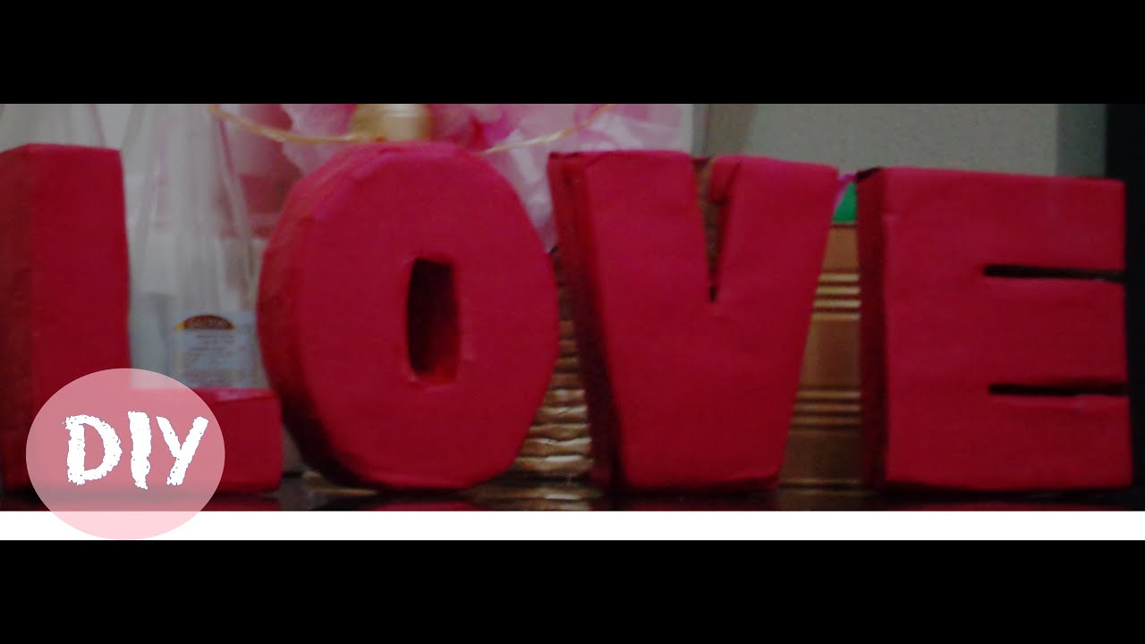 Como fazer letras decorativas 3D - DIY iniciantes