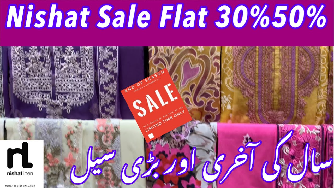 Nishat linen Sale 70% OFF|| Summer Clearance Sale today|| 8 september 2023