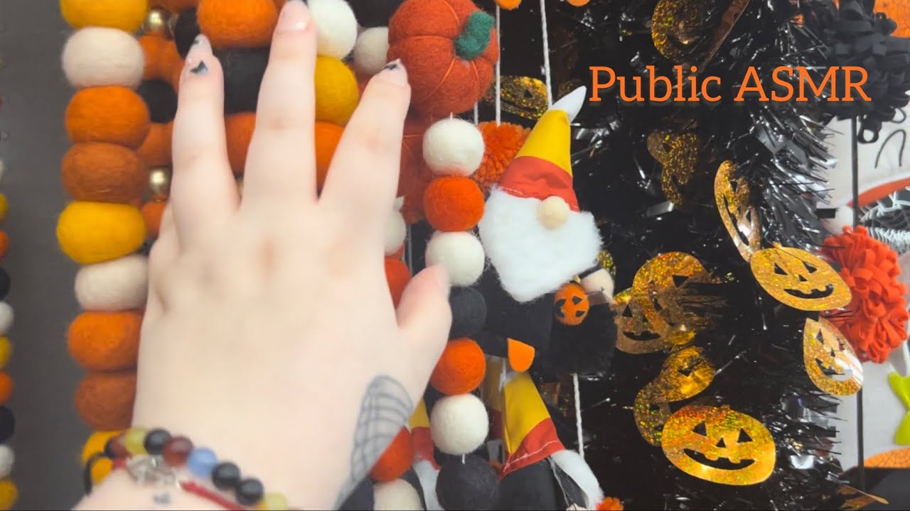 Michaels Halloween/fall ASMR🎃🍂🍁 (tapping, scratching, crinkling, store sounds)