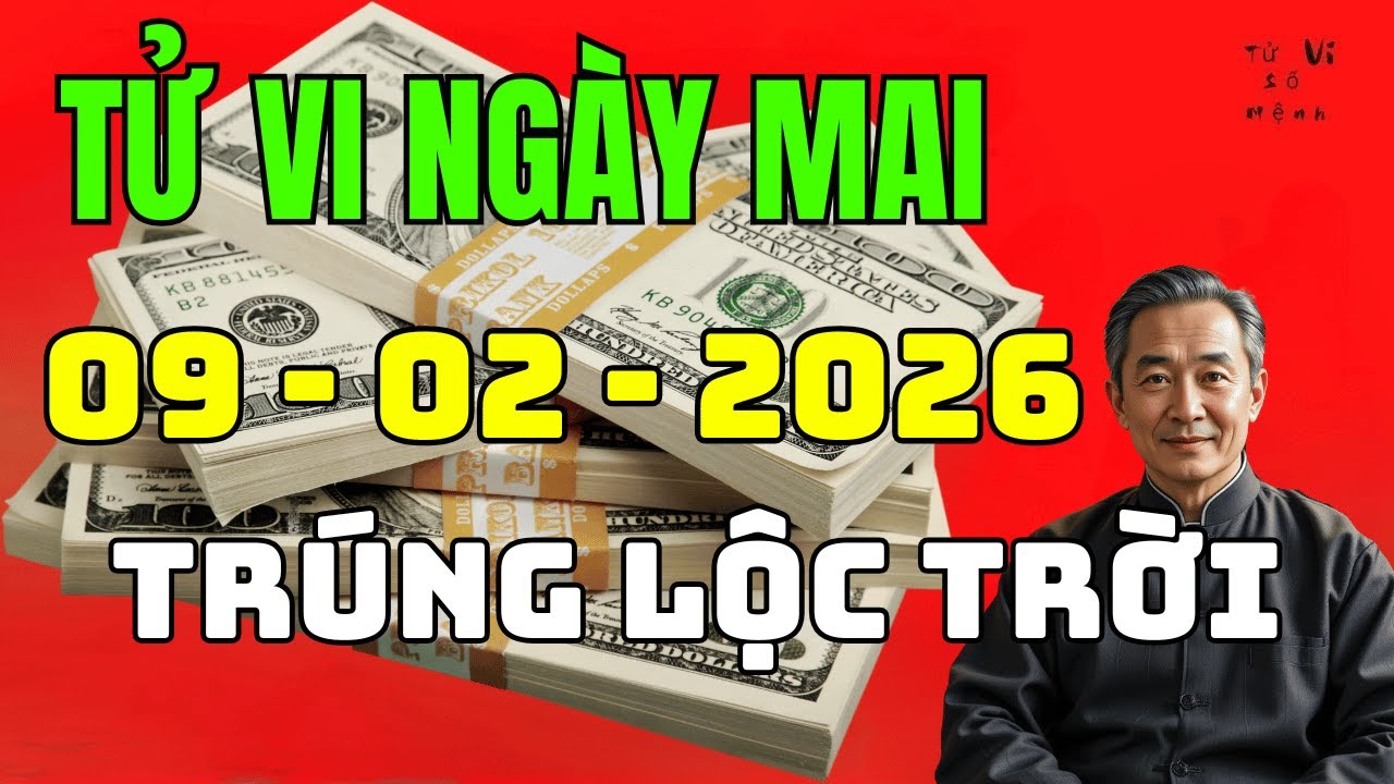 🔮 BẤT NGỜ Tử Vi 09/02/2026: 3 Con Giáp TRÚNG LỘC TRỜI, Tiền Về Đầy Túi Trước Ngày Tiễn Ông Táo!
