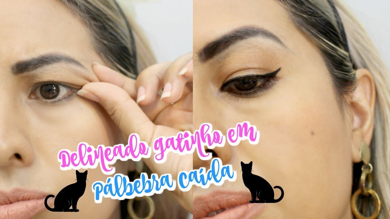 DELINEADO GATINHO PARA PÁLPEBRA CAÍDA Super Fácil!!!!!