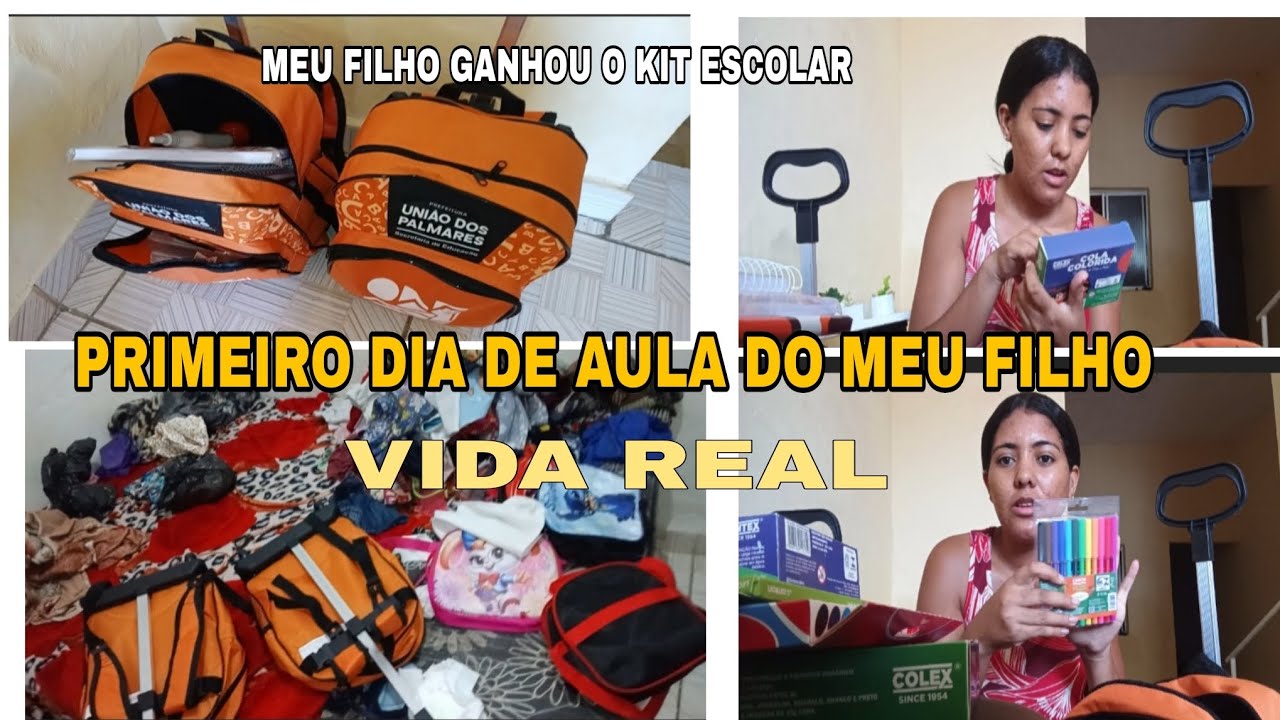 PRIMEIRO DIA DE AULA DO MEU FILHO+PEGUEI O KIT ESCOLA | ROTINA DIA A DIA
