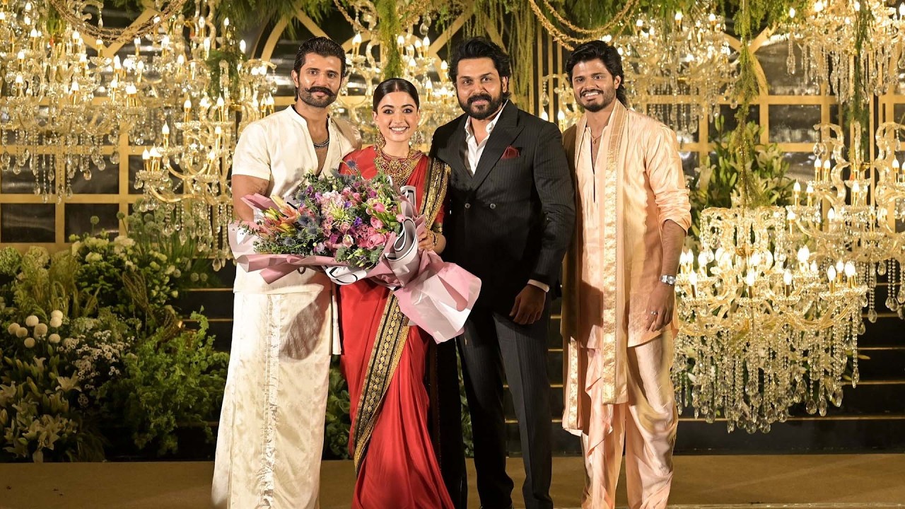 Hero Karthi | Vijay Deverakonda & Rashmika Mandanna Wedding Reception