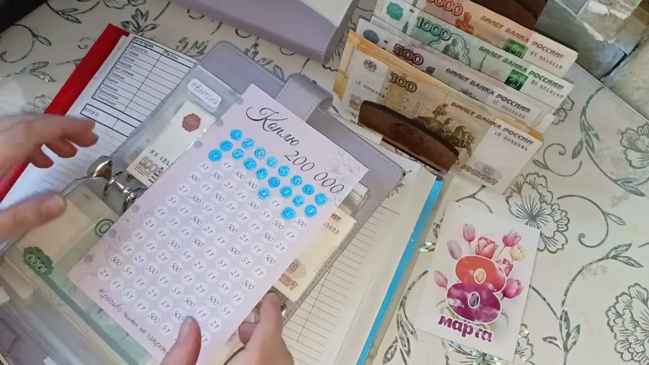 Март 2026г. Чек #1 Распределение денег по конвертам 📩 38'600₽👛