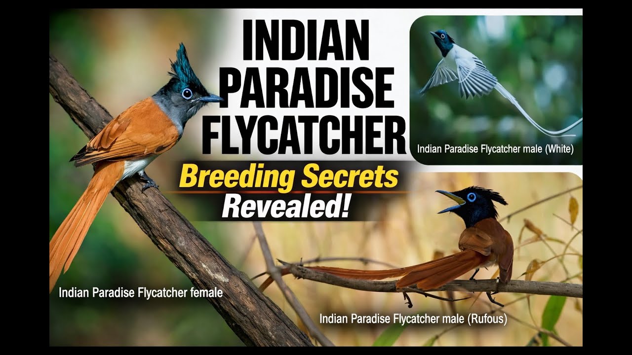 Indian Paradise Flycatcher Breeding Habitat | Nesting, Behavior & Secrets |4K Documentary |TRIPEPS