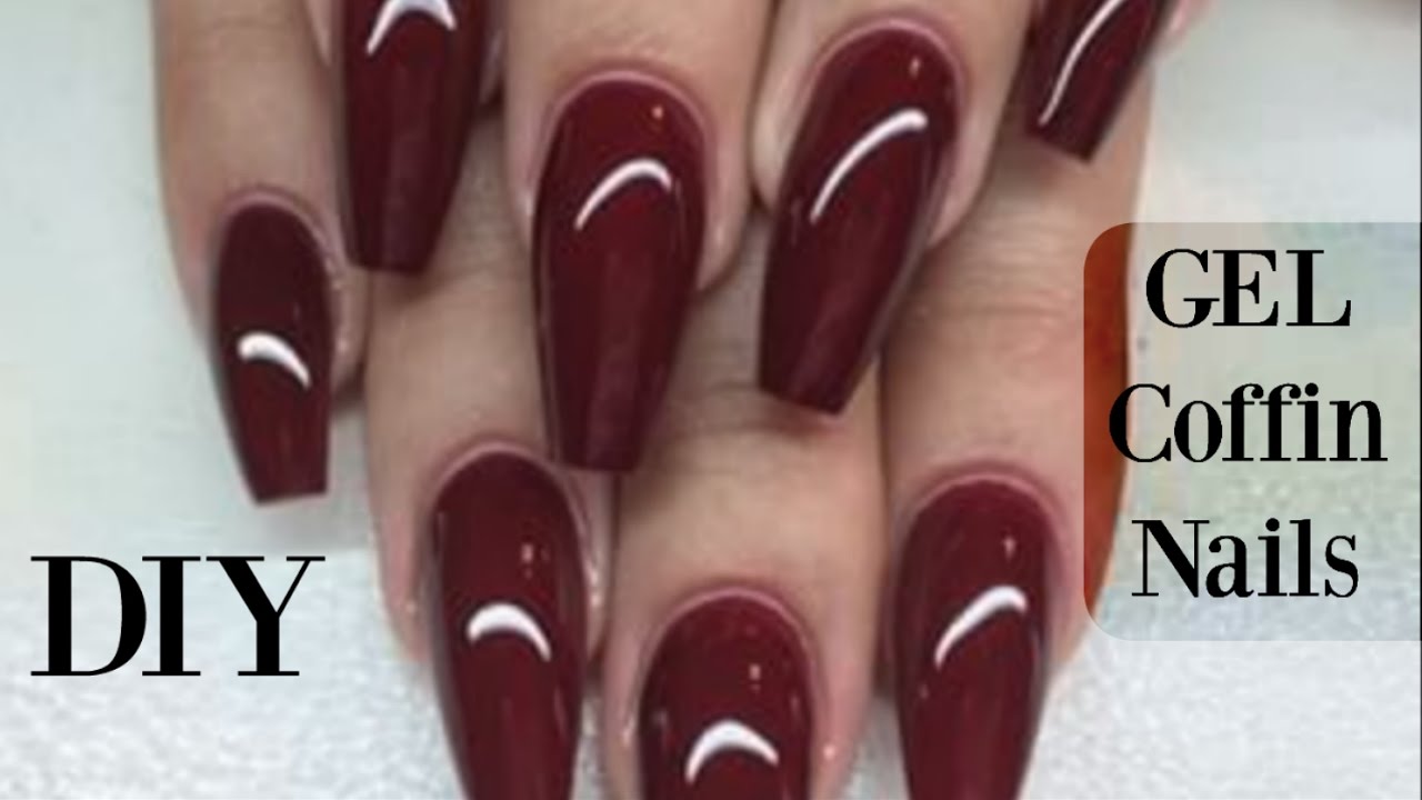 DIY COFFIN SHAPED GEL NAILS HACK | $9 Lasts 14 days!