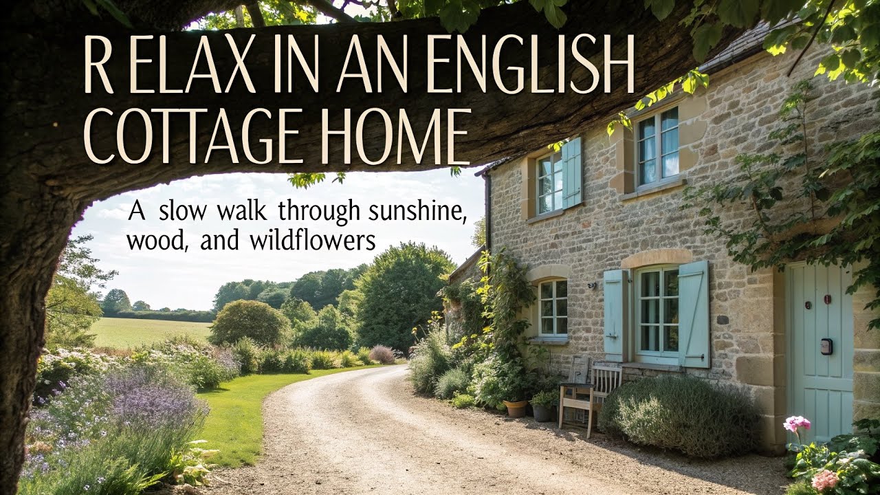 🌼Relax in an English Cottage Home 🌸 A slow walk through sunshine, wood, and wildflowers 🌿