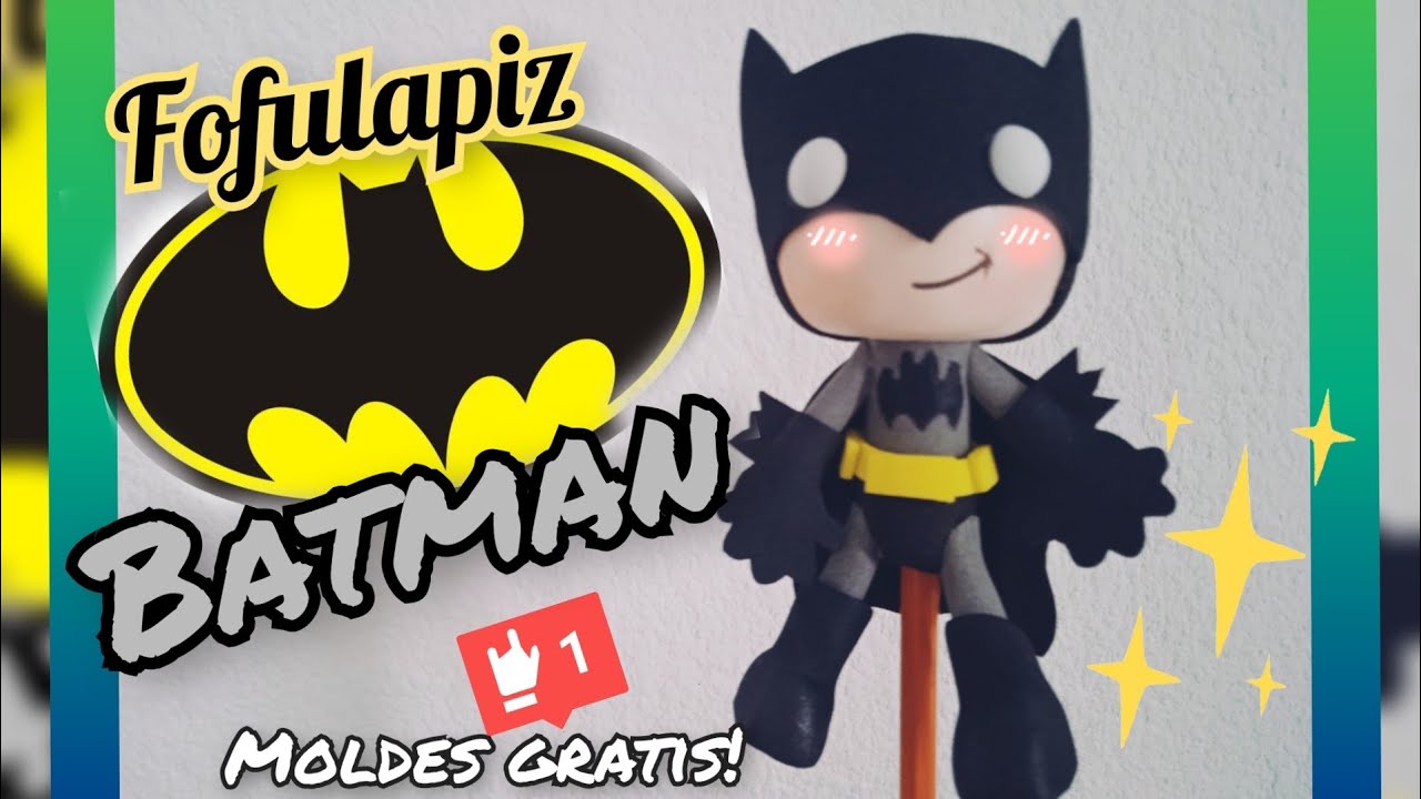 Cómo hacer fofulapiz de Batman fácil y rápido!