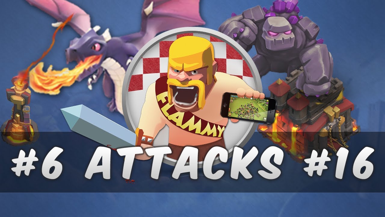 Clash of Clans Rank #6 attacks #16 - Maxed out base destroyed!