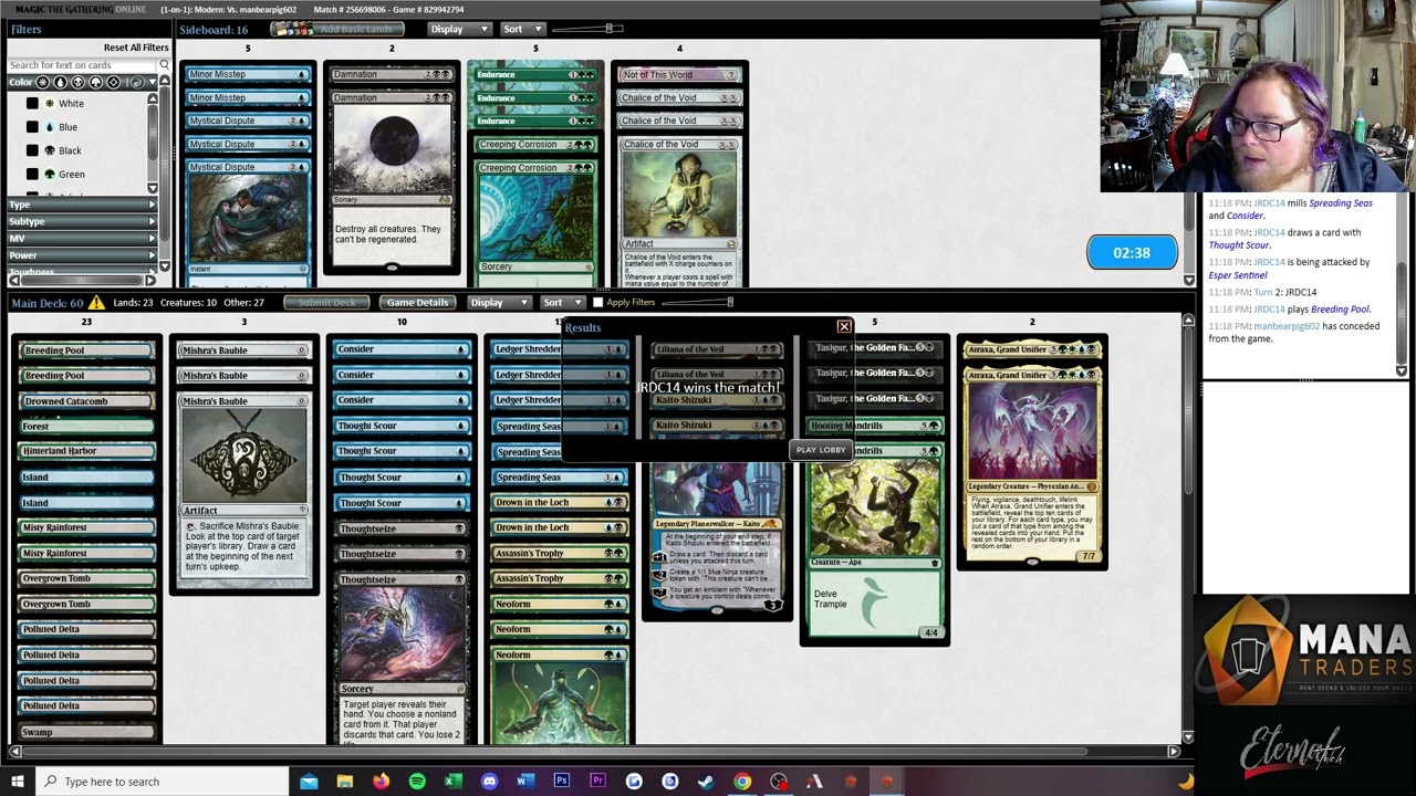 Modern Sultai Neoform Atraxa MTGO (Sorry No Audio)