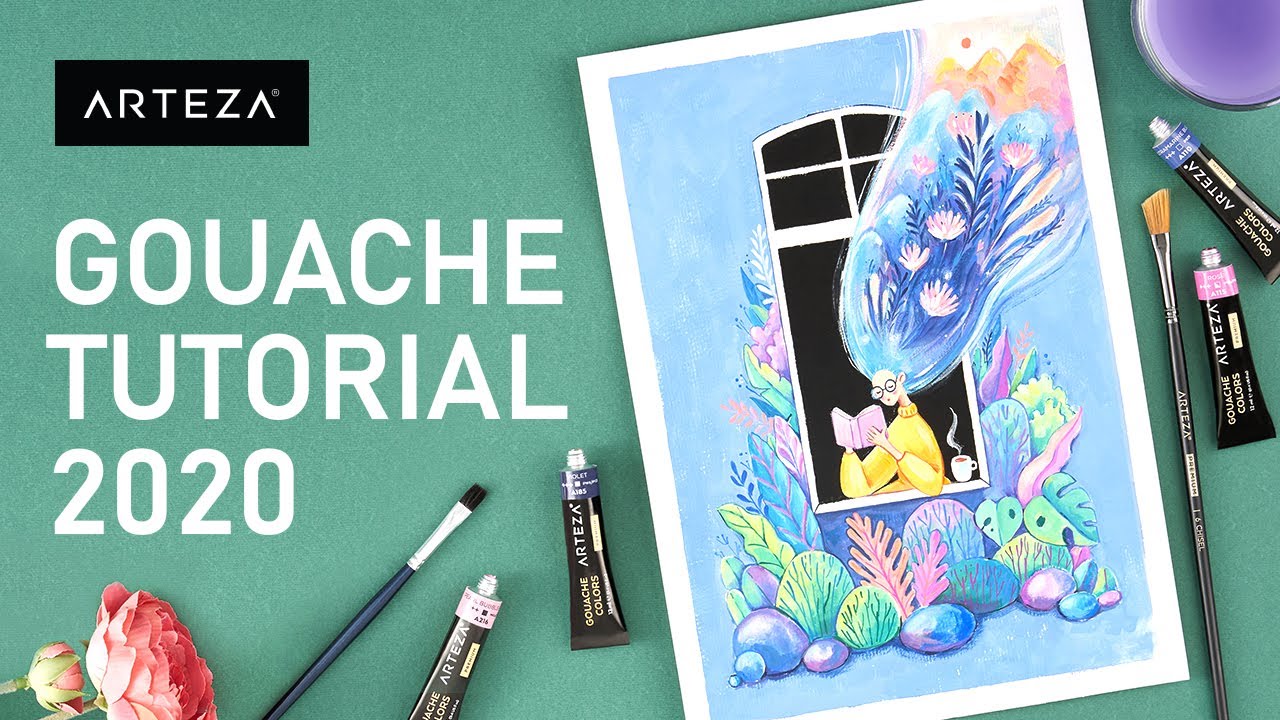 GOUACHE TUTORIAL #1: How to Use Gouache / Explained | ARTEZA