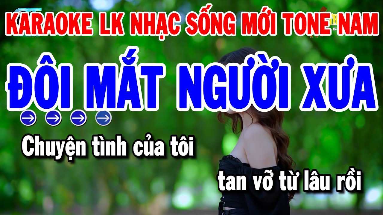 Karaoke Liên Khúc Nhạc Sến Beat Mới Dễ Hát Tone Nam | Đôi Mắt Người Xưa - Người Em Xóm Đạo