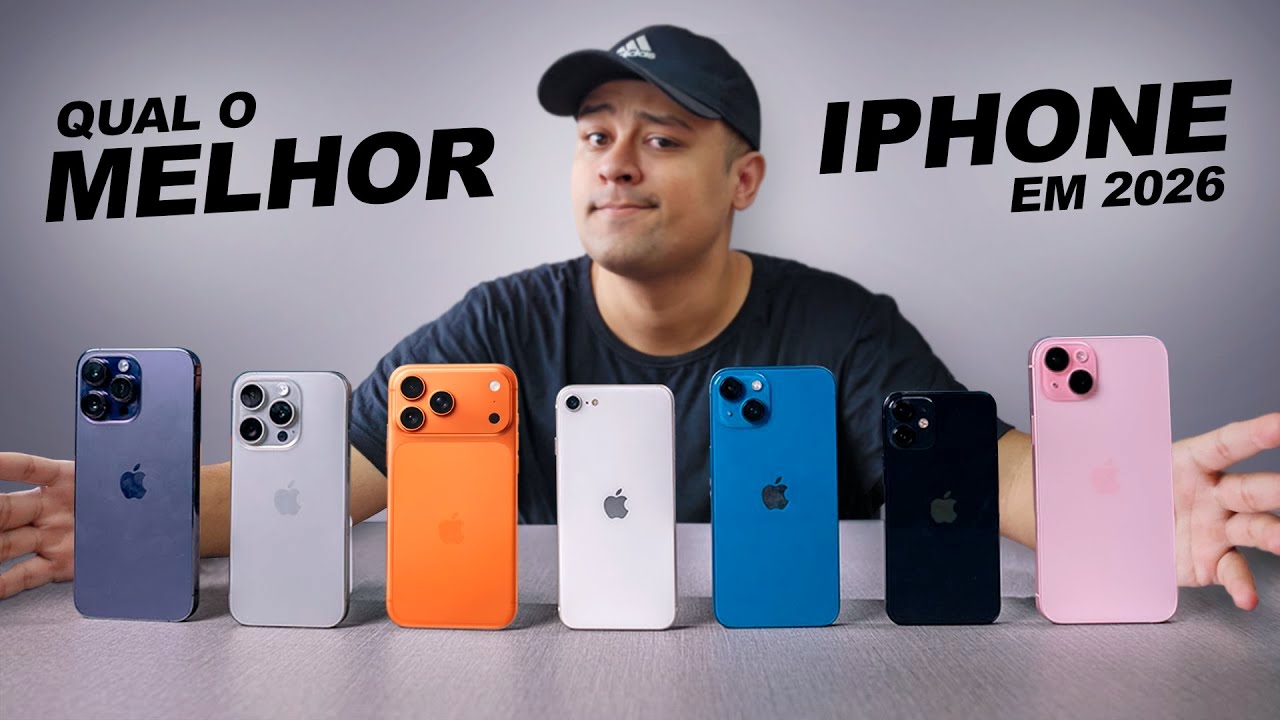 Qual MELHOR iPhone para COMPRAR em 2026? De R$1.000 a 10.000 Todos os MODELOS!