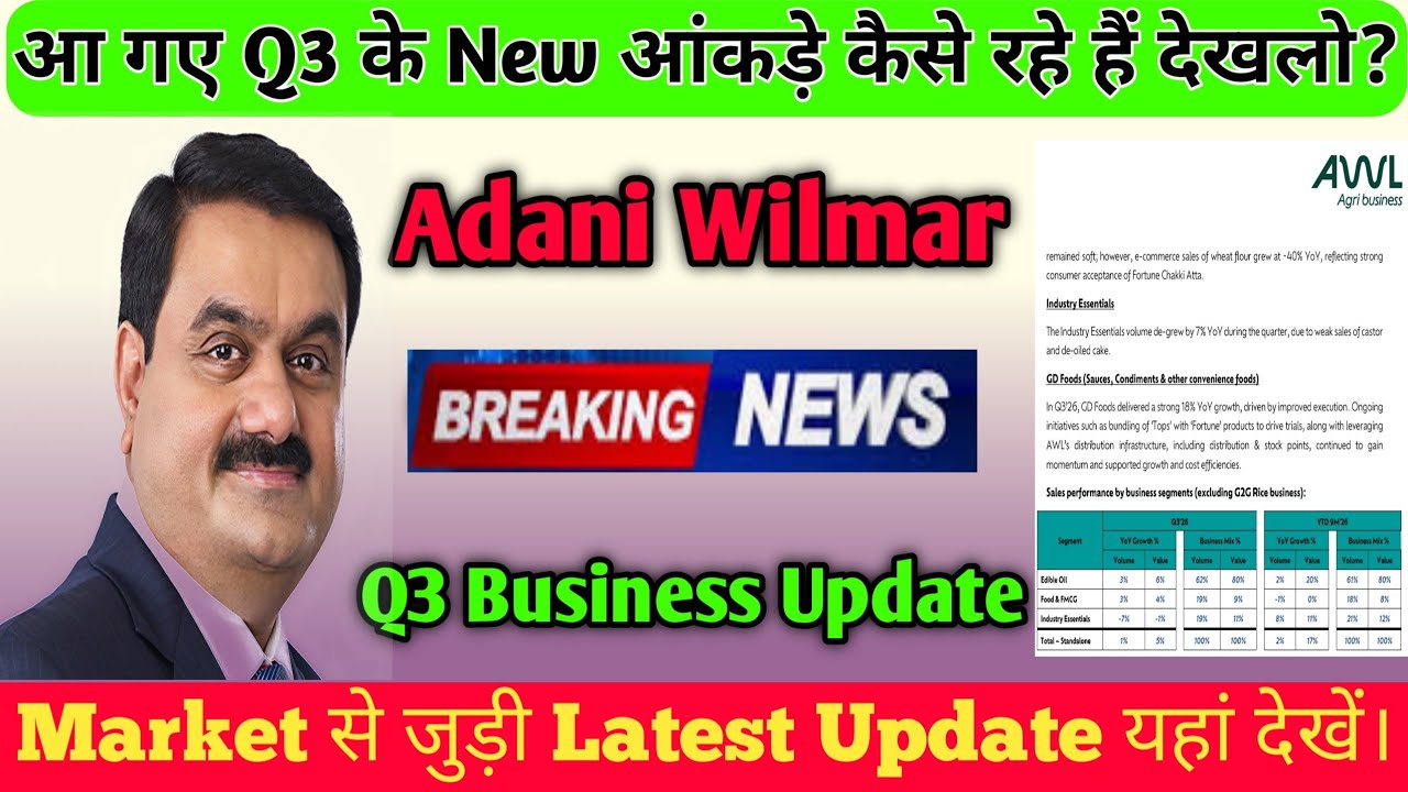 Adani Wilmar Q3 New Figures Out 🔥 Adani Wilmar Share News Today | Adani Wilmar Share Latest News