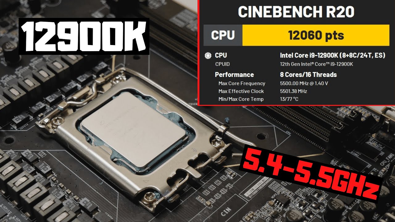 Intel Core i9 12900K - First Impressions & Overclock to 5.4-5.5GHz on EVGA Z690 DARK KINGPIN