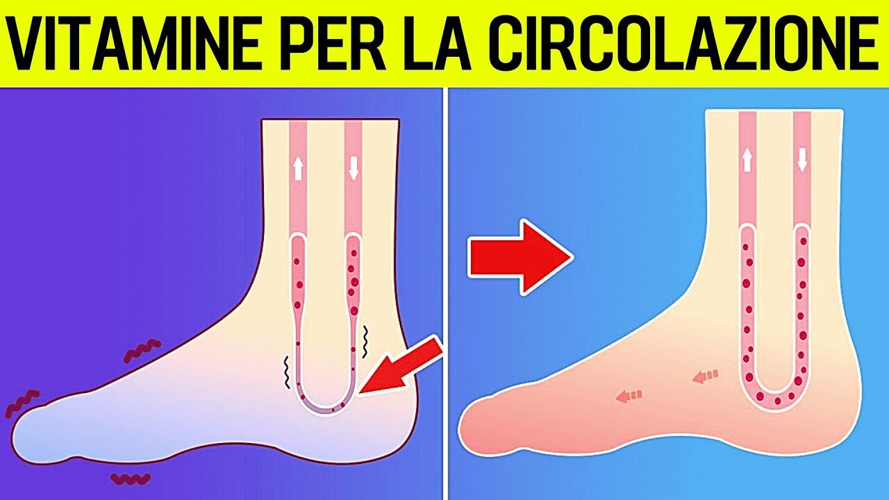 Le 7 MIGLIORI vitamine per AUMENTARE la CIRCOLAZIONE delle GAMBE e nei PIEDI
