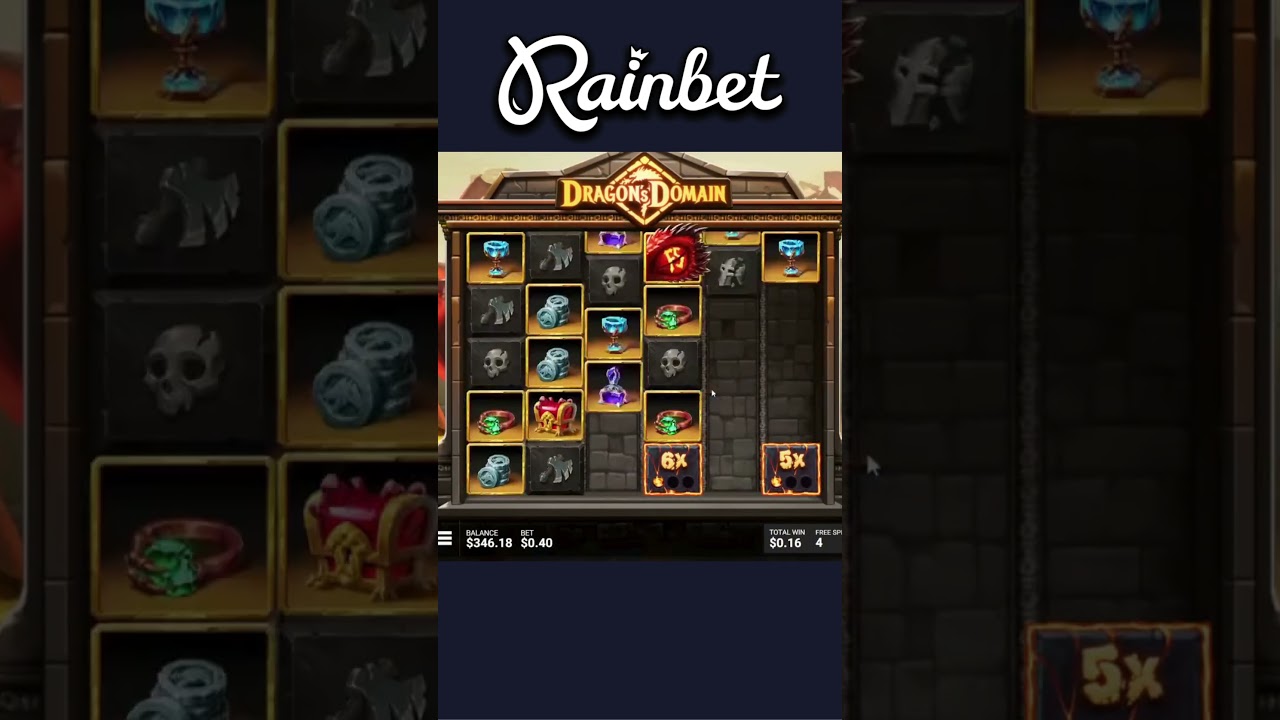 Crazy Win On Dragons Domain! #rainbet #slots