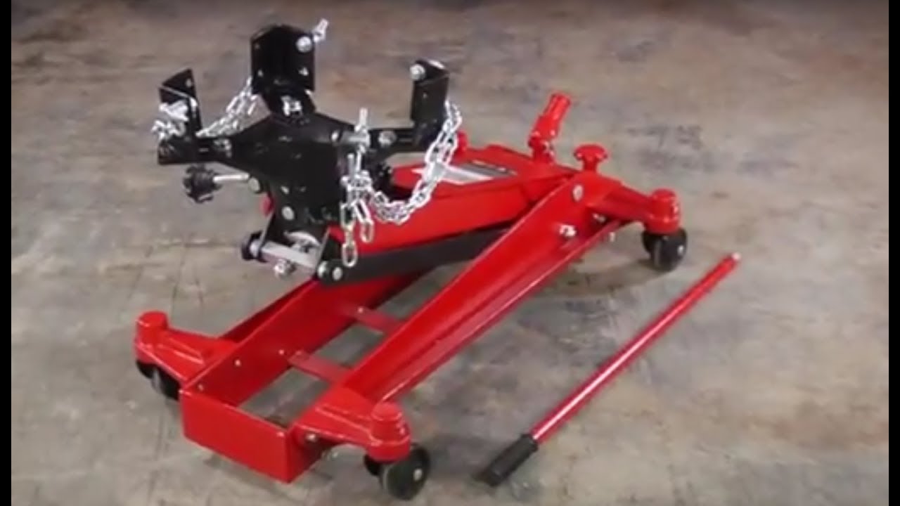 Strongway Hydraulic Low Profile Transmission Jack - 1/2-Ton Capacity, 8 1/2in.22 1/4in. Lift