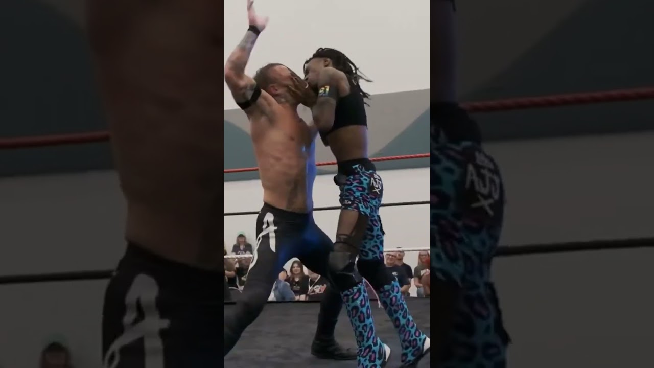 Noah Veil kisses August Artois💋‼️ #prowrestling #wrestling #pride