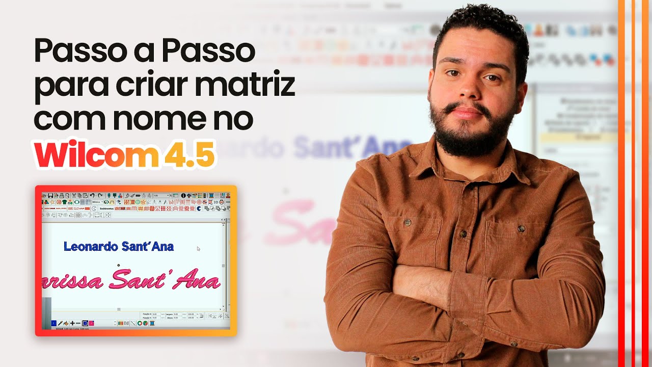 Passo a Passo Para Criar Matriz Com Nome no Wilcom 4.5  || Free Hand Bordados