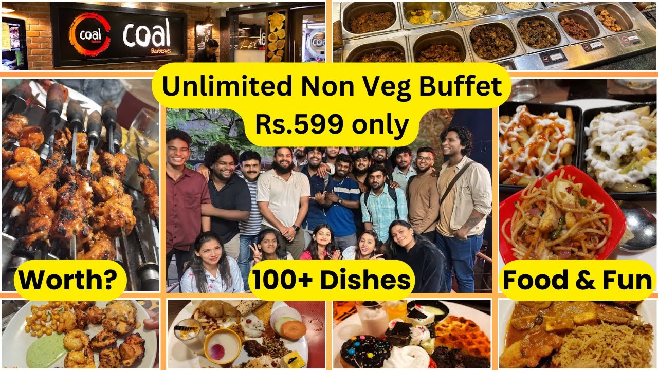 Coal Barbecue | Tnager | Unlimited buffet restaurant Chennai | Unlimited non veg buffet | Food Vlog