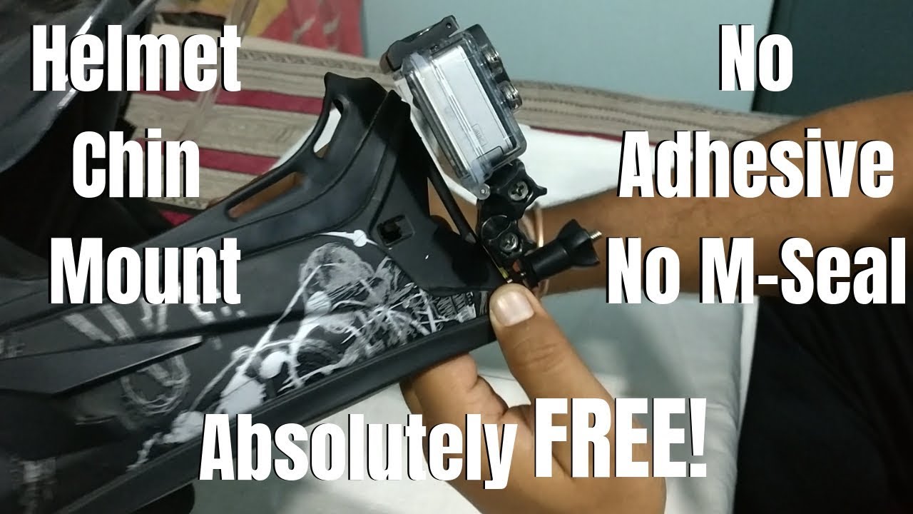 Helmet Chin Mount for SjCam/GoPro Action Camera - No Adhesive - Free of Cost