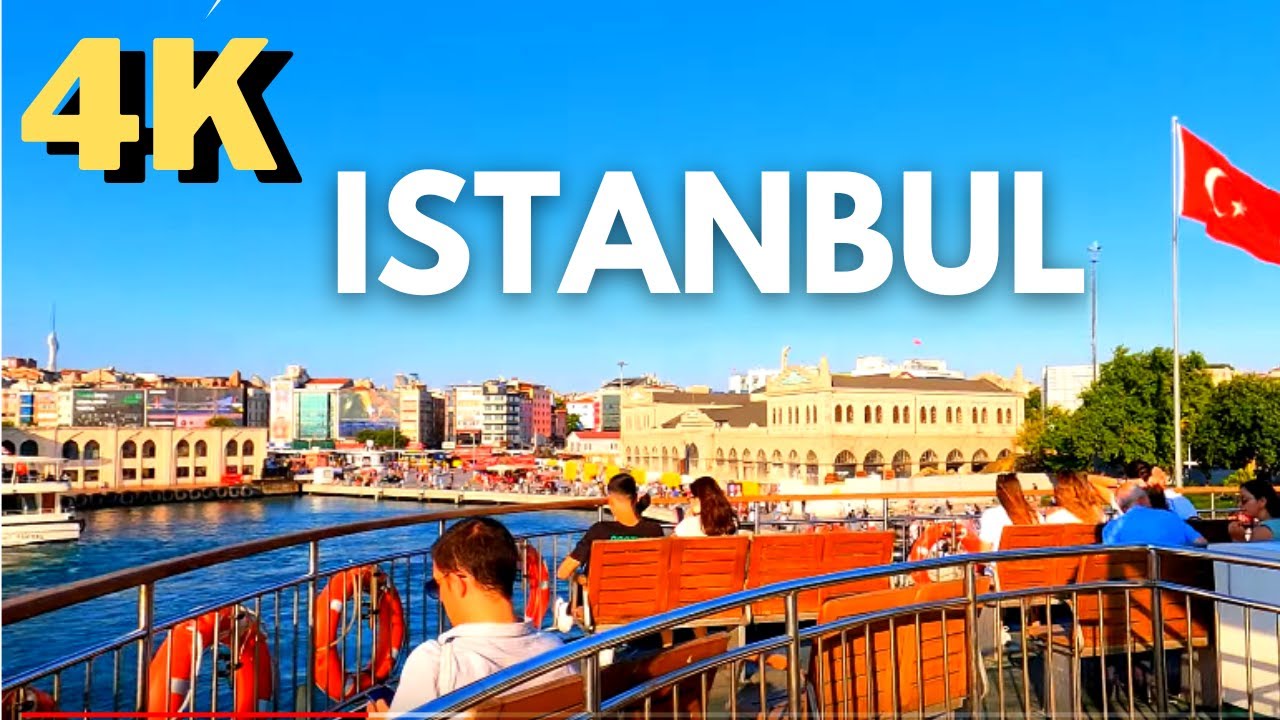 Riding the Istanbul Ferry from Üsküdar (Asian Side) to Beşiktaş (European Side), 4K, Sehir Hatlari