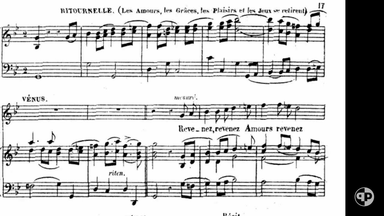 Revenez, amours revenez (J.B.Lully ) - piano accompaniment