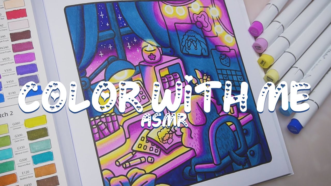 Color with me 🐶 'Cozy Cuties' by Coco Wyo 🐶 ASMR | Ohuhu Markers