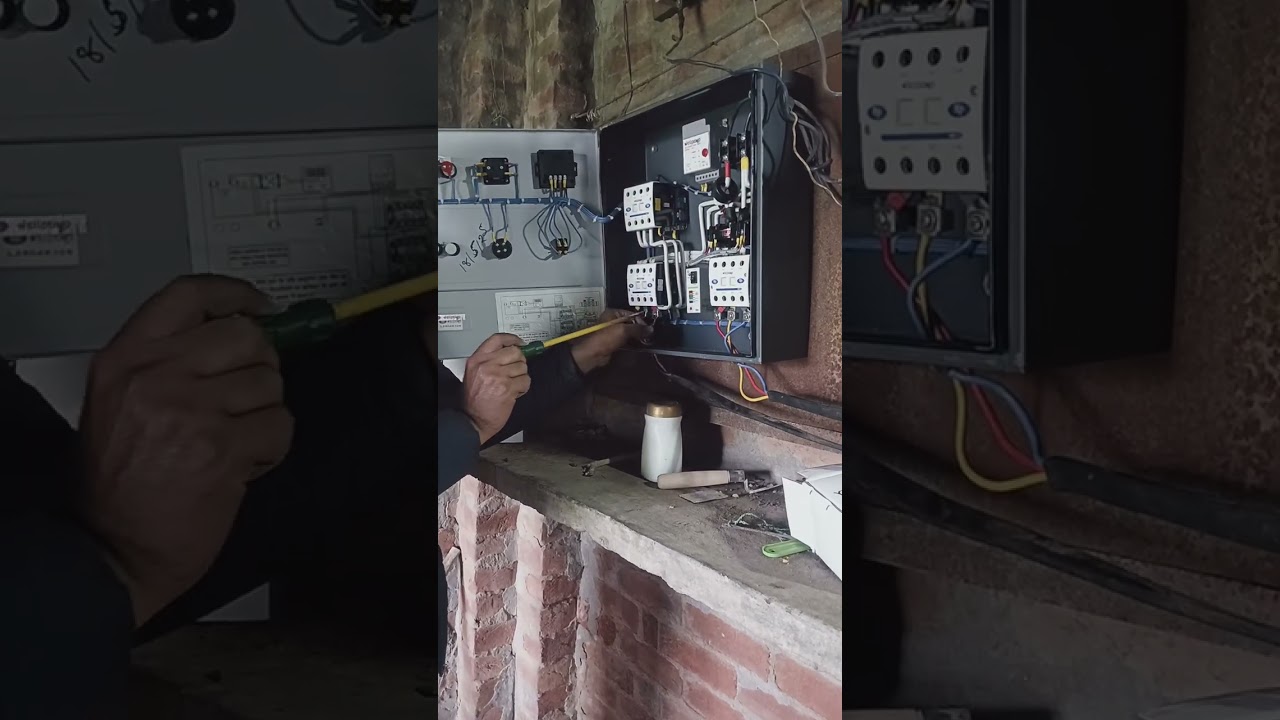 Panel starter three phase agriculture 🚜💦## electrical#