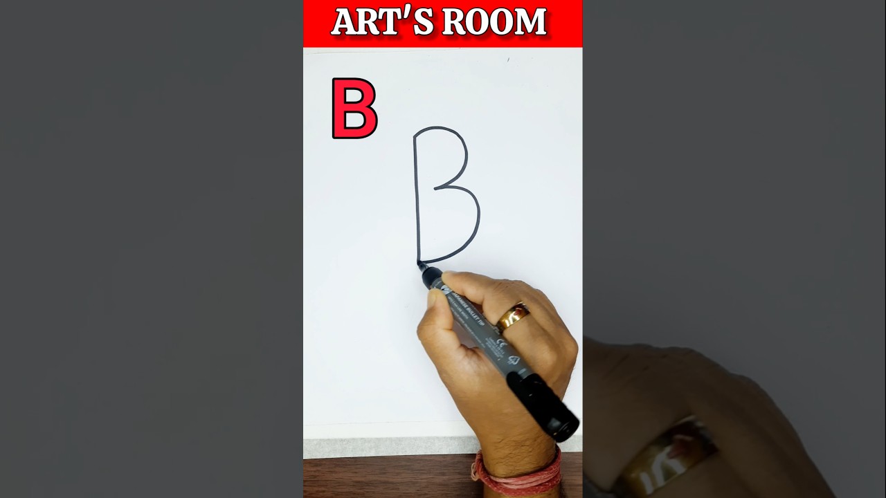 Easy Bird Drawing For Beginners| Easy Drawing With Letters #shorts #drawing
