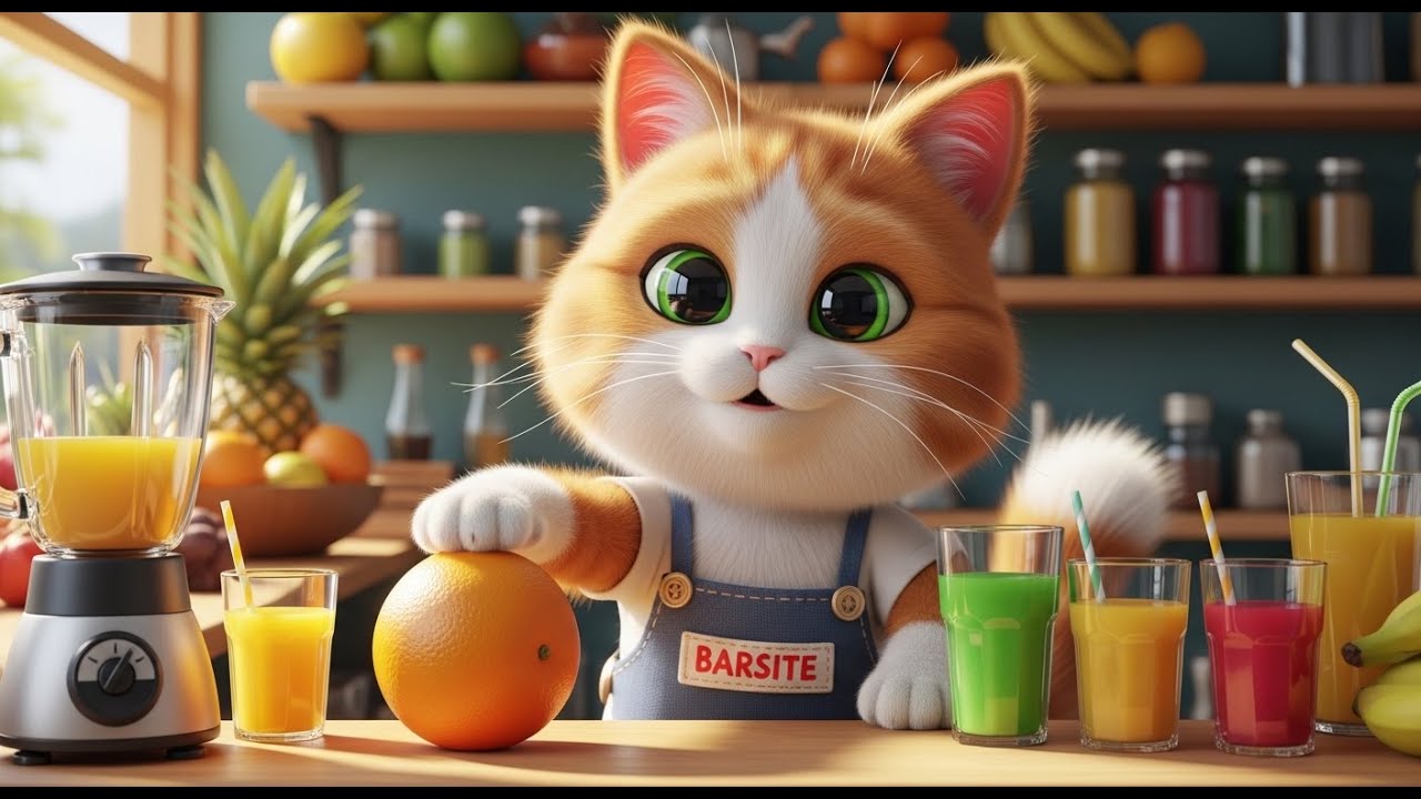 A Busy Day with MAMA CAT: The Cutest ANIMAL Juice Barista