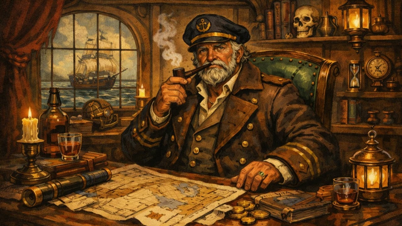 a stormy night at sea