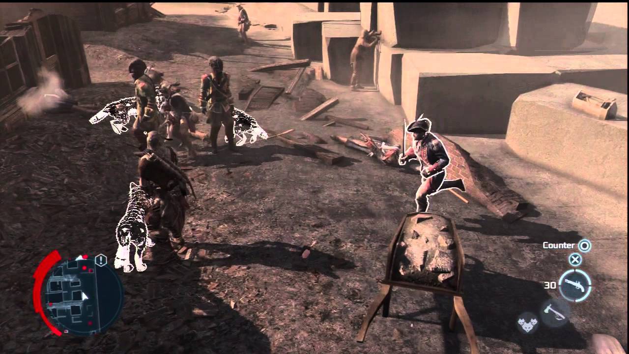 Assassin's Creed III Ep 3: The Redemption - Wolf Pack Combat, Pyrimid Construction, Connor PS3