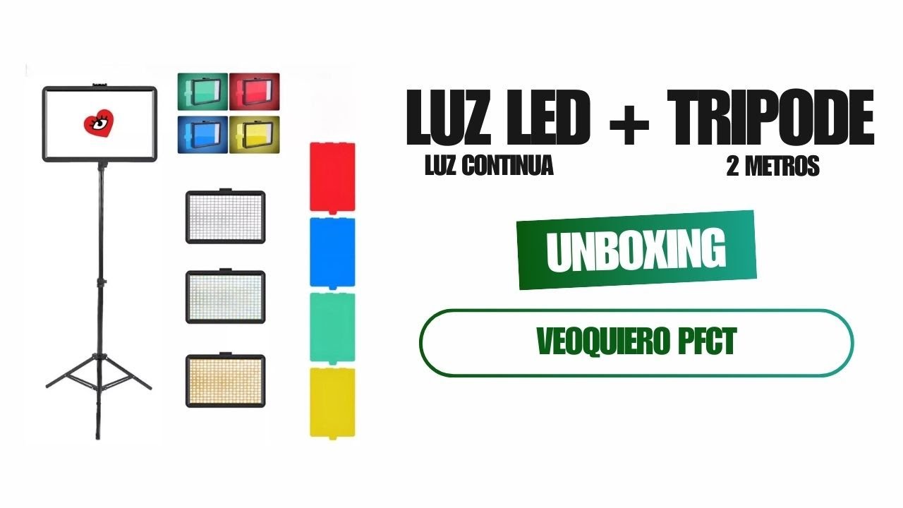 Unboxing Panel Led con Tripode de 2 mts Marca Veoquiero Modelo PFCT + Breve Review