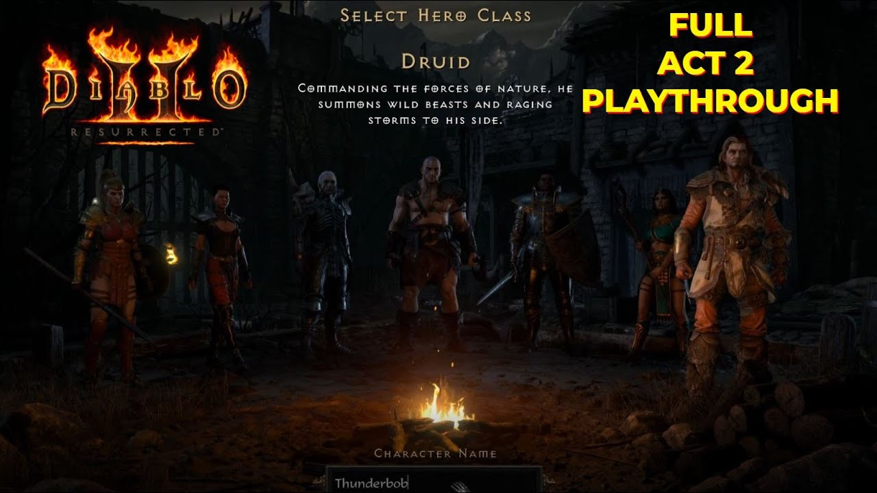 Diablo 2 Resurrected - DRUID Alpha gameplay - Full Act 2 - Ultrawide 3440x1440 144hz - RTX 3080
