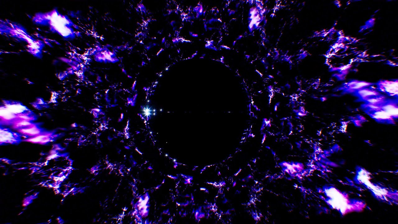 Dark Matter with Glowing Purple Flame Background Loop 4K