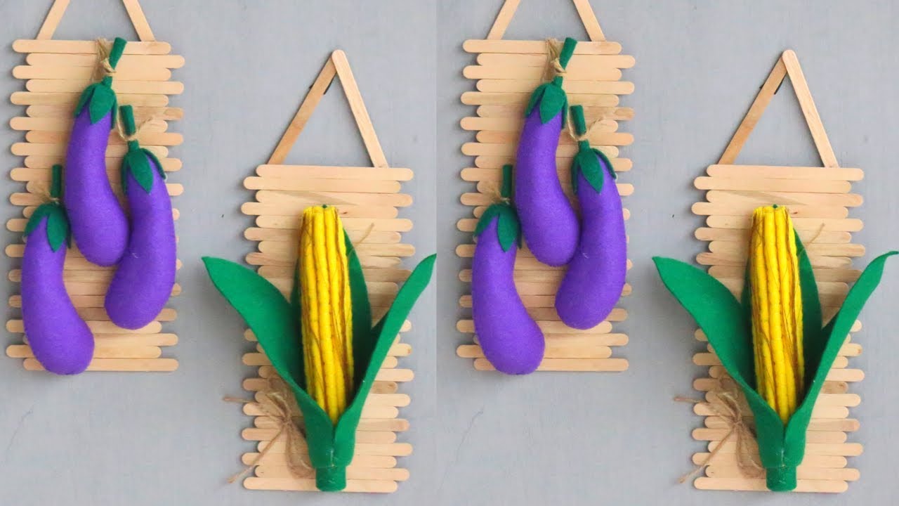 popsicle stick craft ideas | home decorating ideas | hiasan dinding dari stik es krim