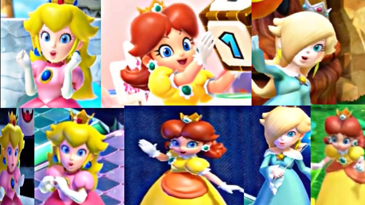 Mario Party Superstars — все анимации Peach Daisy и Rosalina