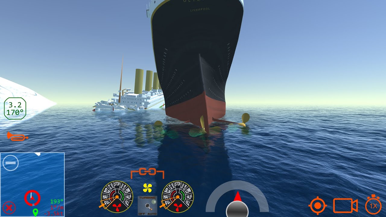 Olympic struck Britannic too hard, causing both to sink - Ship Handling Simulator