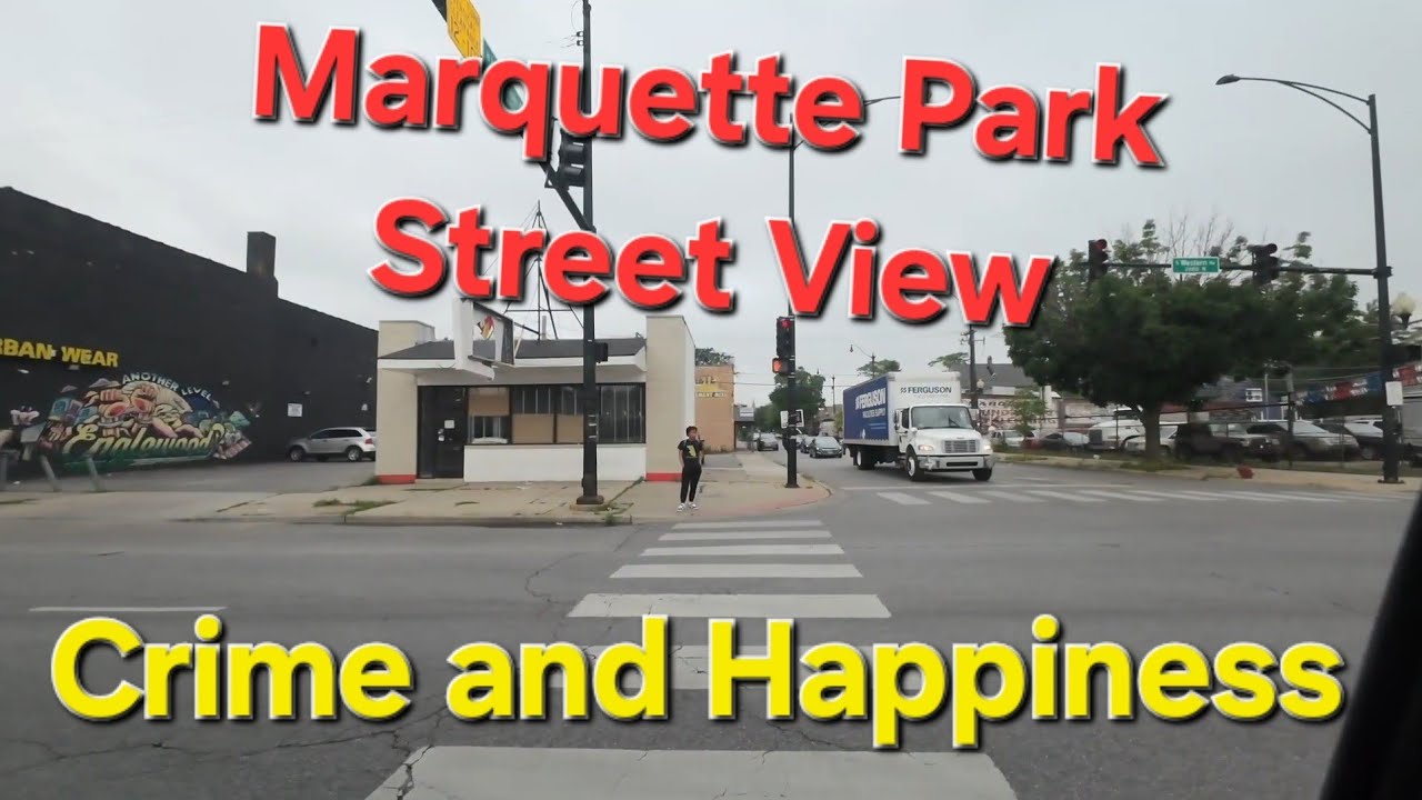 Marquette Park Neighborhood Chicago Street View.