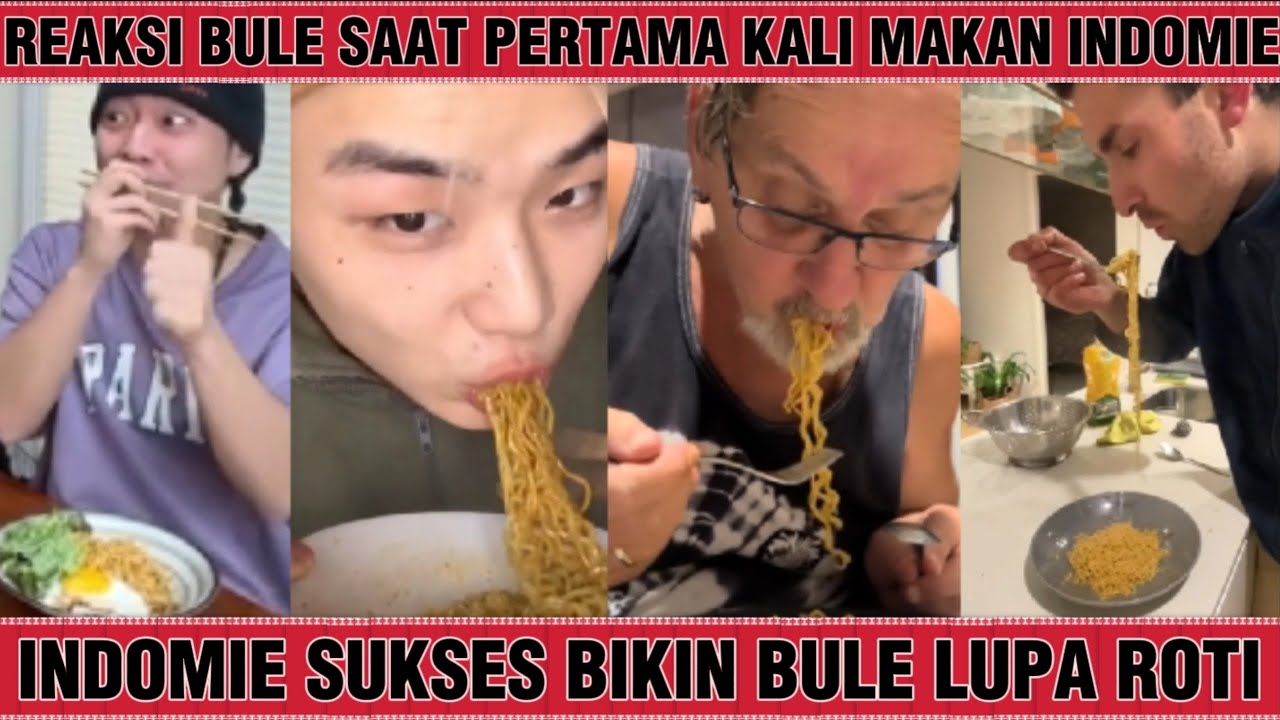 Reaksi Bule Saat Pertama Kali Makan Indomie | Mengejutkan! #momenlucu  #reaksibule