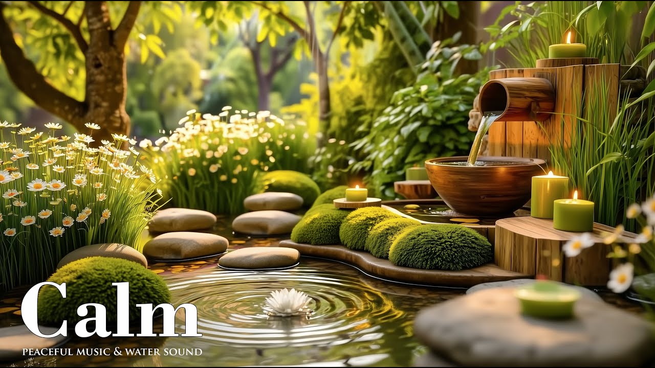Relaxing Music Relieves Stress, Anxiety and Depression 🌿 Healing Piano + Bamboo Water for Deep Sleep