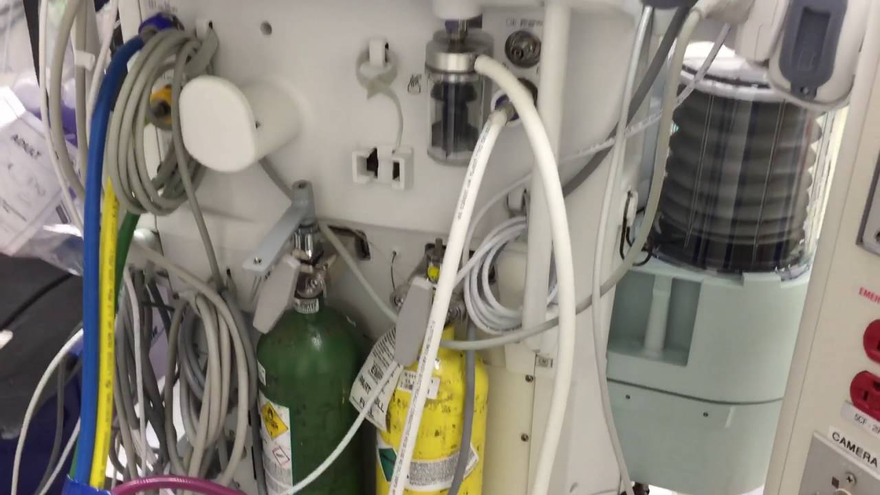 Checking the Aisys anesthesia machine with Jonathan