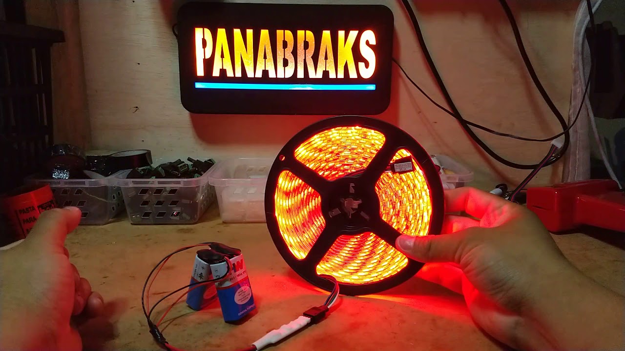 Panabraks Fita led 5 metros modelo 5050 usando bateria 9v  (11) 984461978