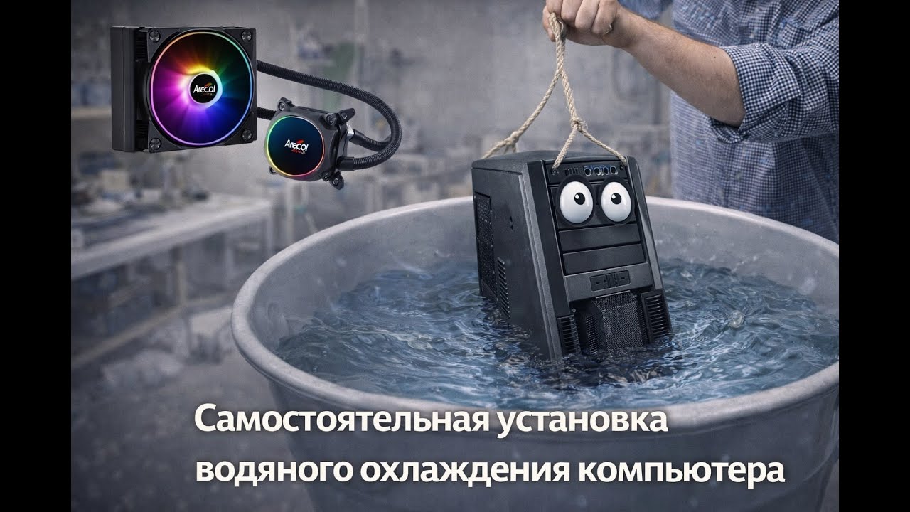 Самостоятельная установка системы жидкостного охлаждения Aerocool Pulse L120 на ПК ❄️💻