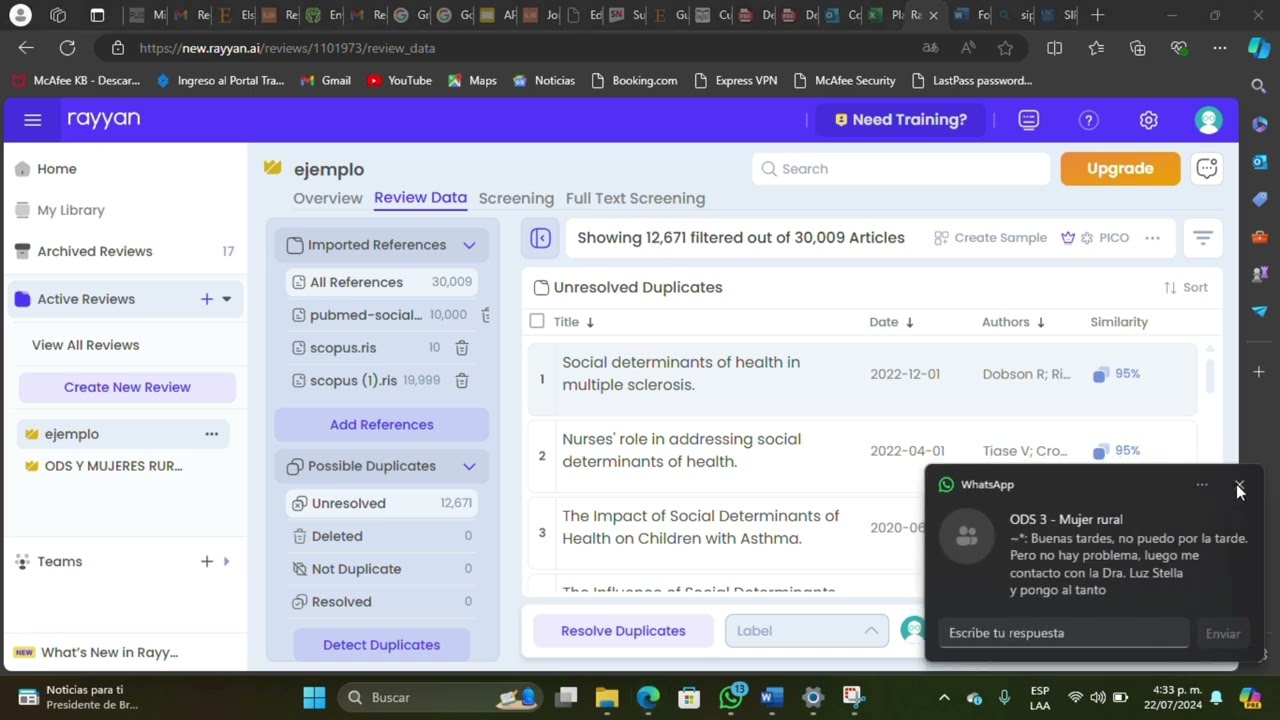 Rayyan para gestionar tus revisiones