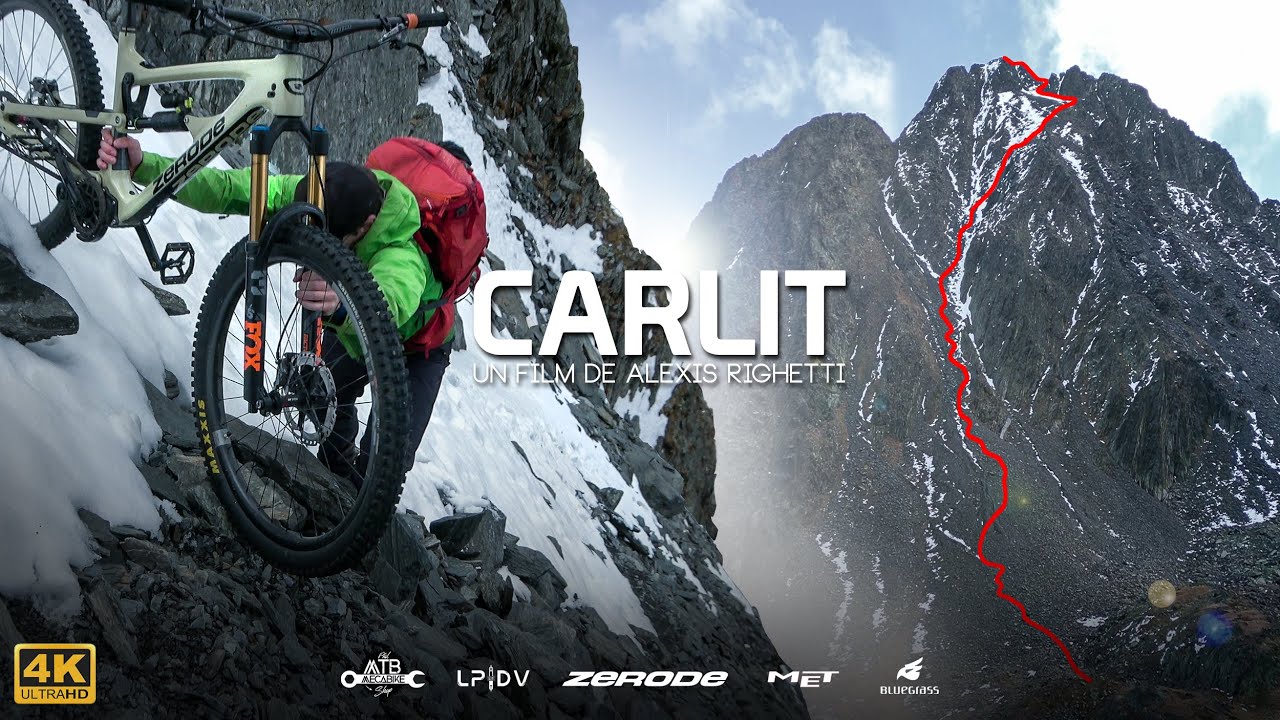 экстремальный горный велосипед: рушащаяся вершина