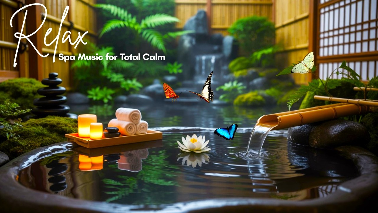 Zen Spa Music with Mizu Harmony 💧 | Mizu no Iyashi (水の癒し) – Peaceful Piano Calm